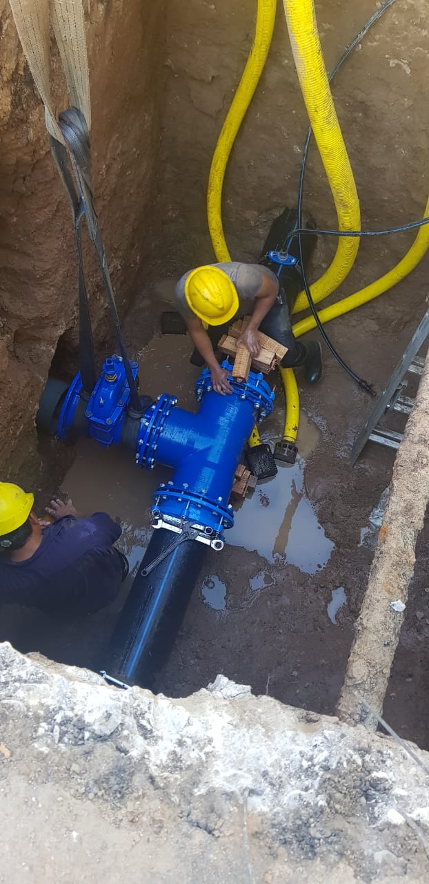 AySA finalizó los trabajos de reparación de importantes cañerías de agua en Quilmes