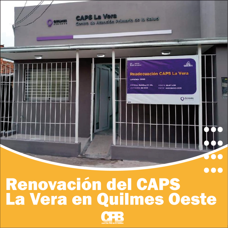 La renovación del CAPS La Vera de Quilmes Oeste