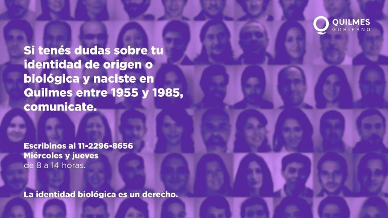 El Municipio de Quilmes brinda asistencia a personas que tienen dudas sobre su identidad de origen o biológica